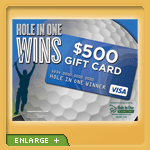 Hole In One Insurance Auxiliary Prize Sign
